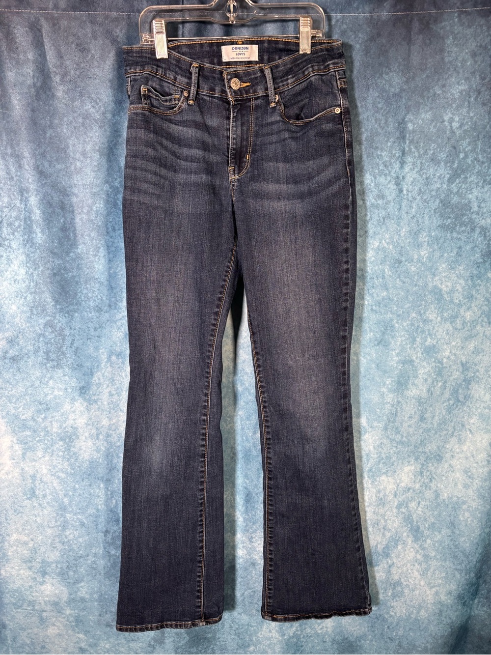 Levi’s Denizen Mid‑Rise Bootcut Jeans W27 L32 Dark Wash